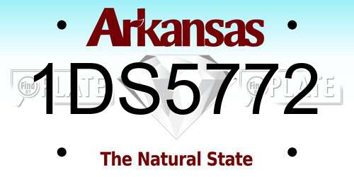 1DS5772 Arkansas License Plate