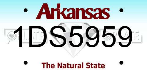 1DS5959 Arkansas License Plate