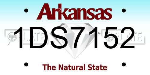 1DS7152 Arkansas License Plate