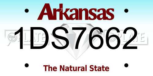 1DS7662 Arkansas License Plate