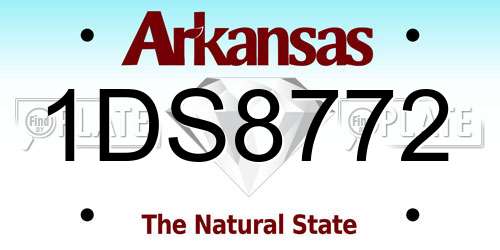1DS8772 Arkansas License Plate