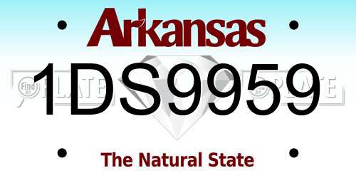 1DS9959 Arkansas License Plate