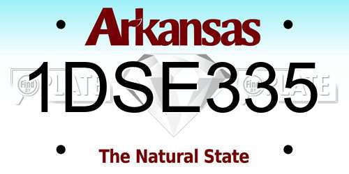 1DSE335 Arkansas License Plate