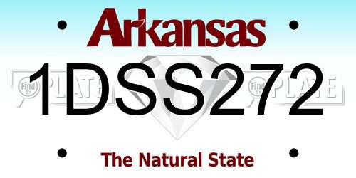 1DSS272 Arkansas License Plate