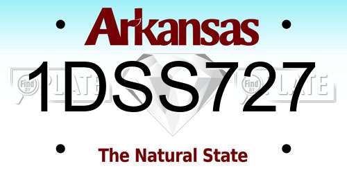 1DSS727 Arkansas License Plate