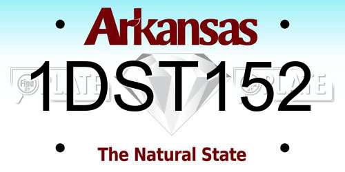1DST152 Arkansas License Plate