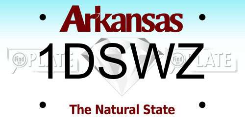 1DSWZ Arkansas License Plate