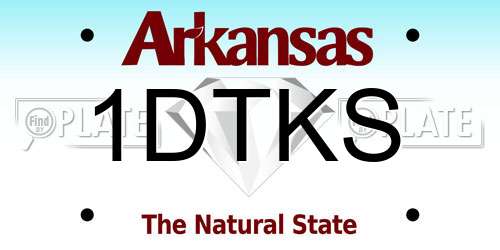 1DTKS Arkansas License Plate
