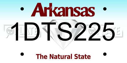 1DTS225 Arkansas License Plate