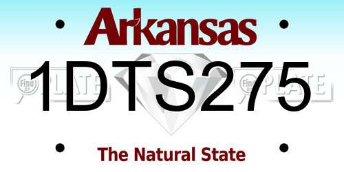 1DTS275 Arkansas License Plate