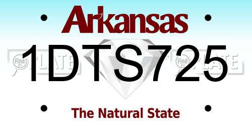 1DTS725 Arkansas License Plate