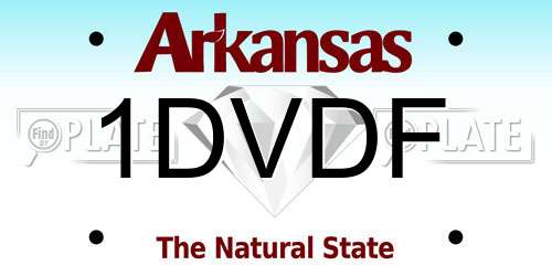 1DVDF Arkansas License Plate