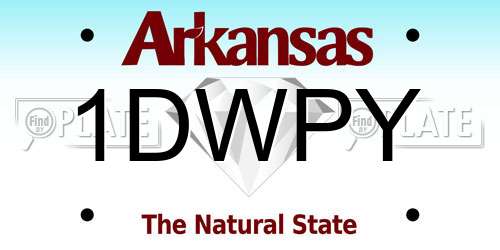 1DWPY Arkansas License Plate