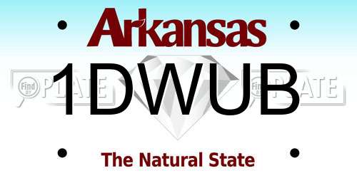 1DWUB Arkansas License Plate