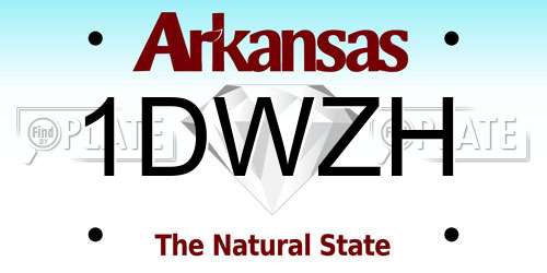 1DWZH Arkansas License Plate