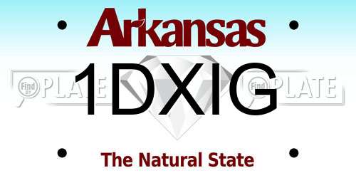1DXIG Arkansas License Plate
