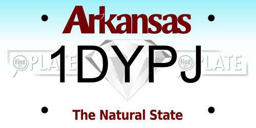 1DYPJ Arkansas License Plate