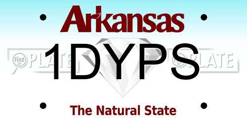 1DYPS Arkansas License Plate