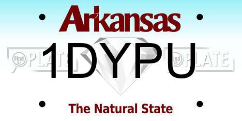 1DYPU Arkansas License Plate