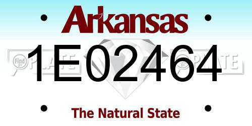 1E02464 Arkansas License Plate
