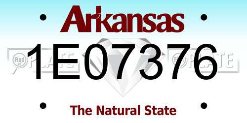 1E07376 Arkansas License Plate