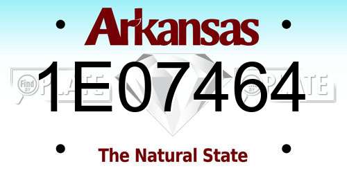 1E07464 Arkansas License Plate