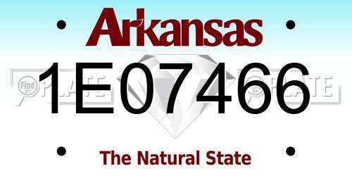1E07466 Arkansas License Plate