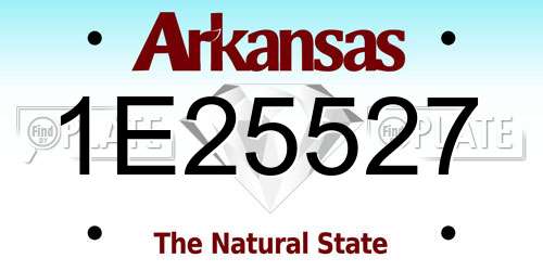 1E25527 Arkansas License Plate
