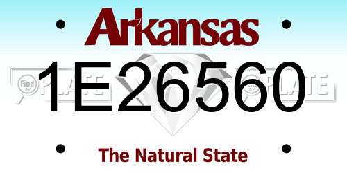 1E26560 Arkansas License Plate