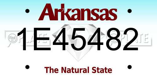 1E45482 Arkansas License Plate