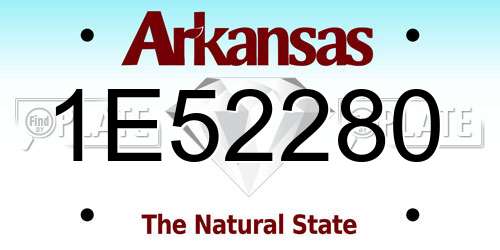 1E52280 Arkansas License Plate