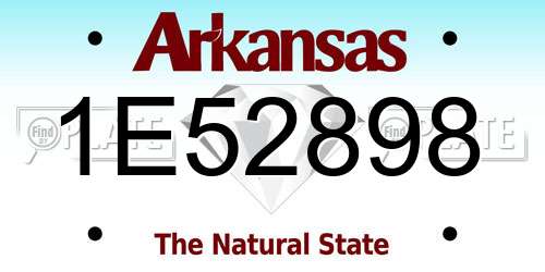 1E52898 Arkansas License Plate