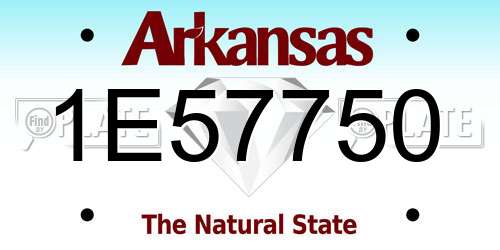 1E57750 Arkansas License Plate