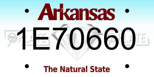 1E70660 Arkansas License Plate