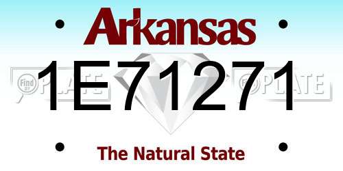 1E71271 Arkansas License Plate