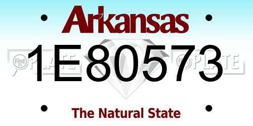 1E80573 Arkansas License Plate