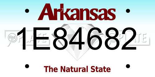 1E84682 Arkansas License Plate