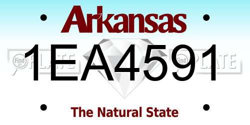 1EA4591 Arkansas License Plate