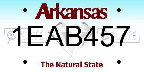 1EAB457 Arkansas License Plate
