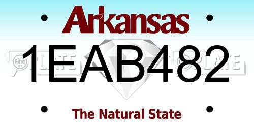 1EAB482 Arkansas License Plate