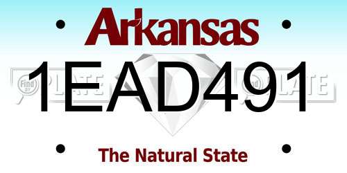 1EAD491 Arkansas License Plate