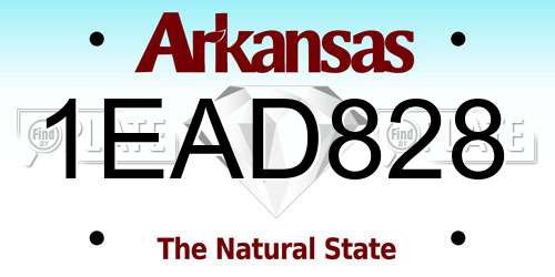 1EAD828 Arkansas License Plate