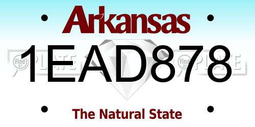 1EAD878 Arkansas License Plate