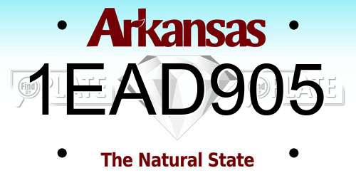 1EAD905 Arkansas License Plate