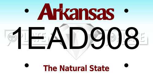1EAD908 Arkansas License Plate