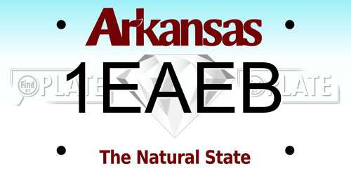 1EAEB Arkansas License Plate