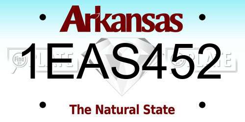 1EAS452 Arkansas License Plate