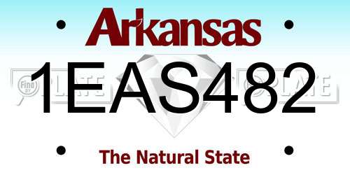 1EAS482 Arkansas License Plate