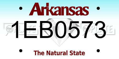 1EB0573 Arkansas License Plate
