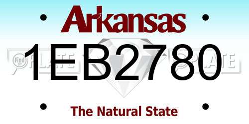 1EB2780 Arkansas License Plate